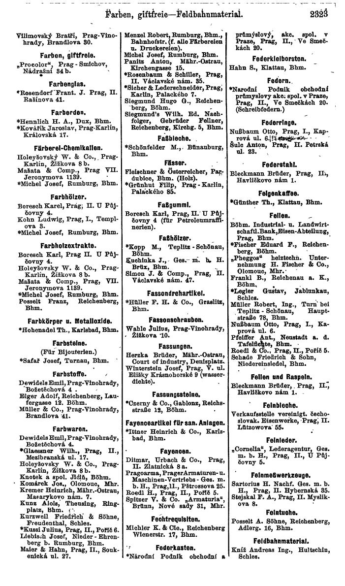 Compass. Finanzielles Jahrbuch 1924, Band V: Tschechoslowakei. - Page 2485