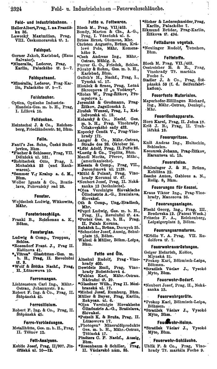 Compass. Finanzielles Jahrbuch 1924, Band V: Tschechoslowakei. - Seite 2486