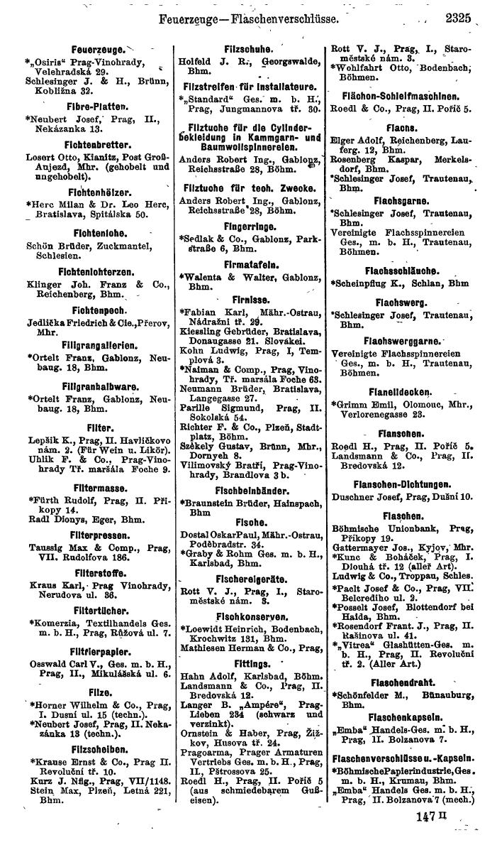 Compass. Finanzielles Jahrbuch 1924, Band V: Tschechoslowakei. - Page 2487