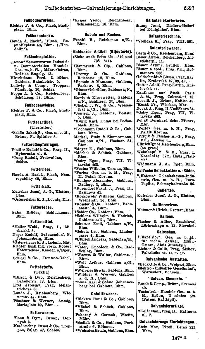 Compass. Finanzielles Jahrbuch 1924, Band V: Tschechoslowakei. - Page 2489
