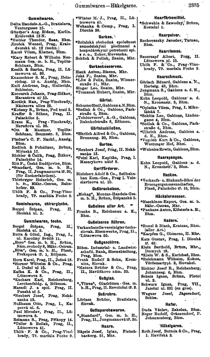 Compass. Finanzielles Jahrbuch 1924, Band V: Tschechoslowakei. - Page 2497