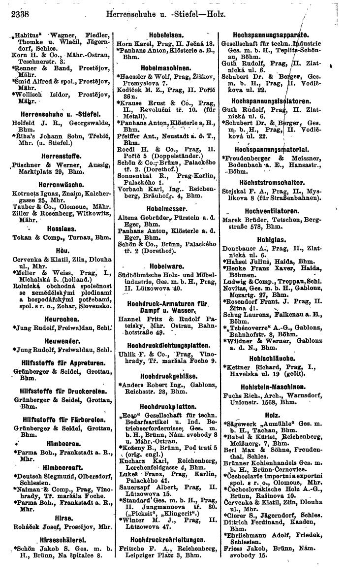 Compass. Finanzielles Jahrbuch 1924, Band V: Tschechoslowakei. - Page 2500