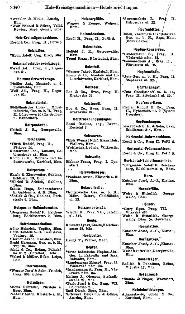 Compass. Finanzielles Jahrbuch 1924, Band V: Tschechoslowakei. - Seite 2502