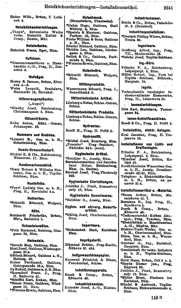 Compass. Finanzielles Jahrbuch 1924, Band V: Tschechoslowakei. - Page 2503