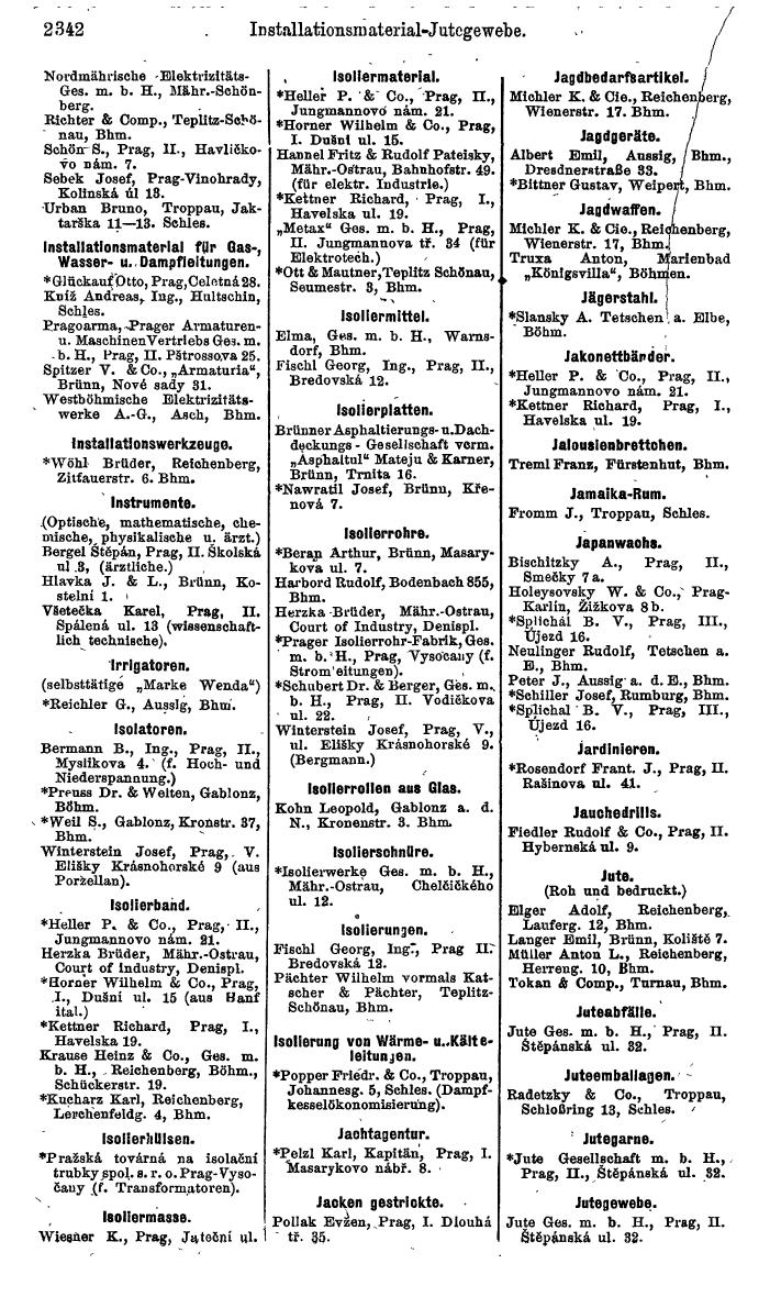 Compass. Finanzielles Jahrbuch 1924, Band V: Tschechoslowakei. - Seite 2504