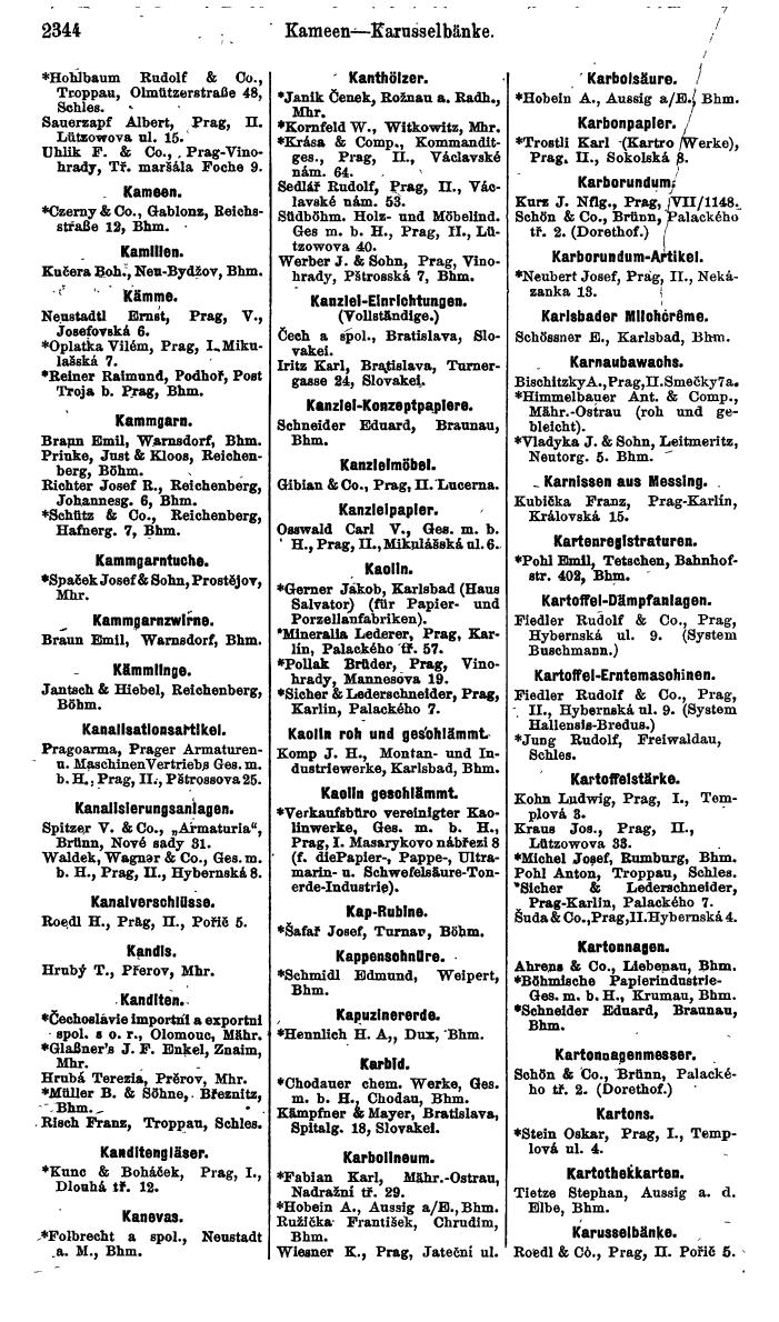 Compass. Finanzielles Jahrbuch 1924, Band V: Tschechoslowakei. - Page 2506