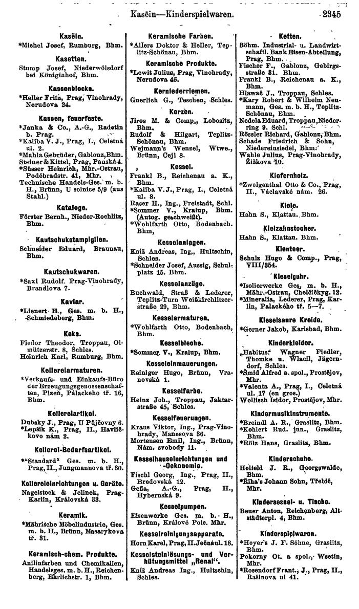 Compass. Finanzielles Jahrbuch 1924, Band V: Tschechoslowakei. - Page 2507