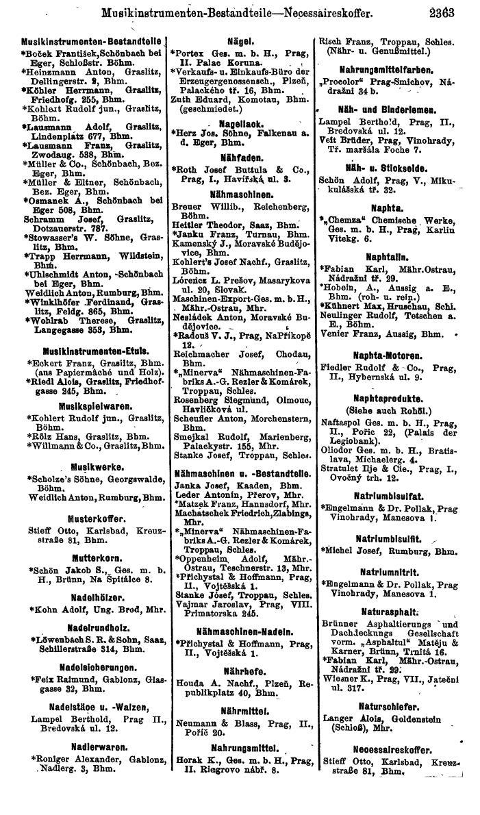 Compass. Finanzielles Jahrbuch 1924, Band V: Tschechoslowakei. - Page 2525