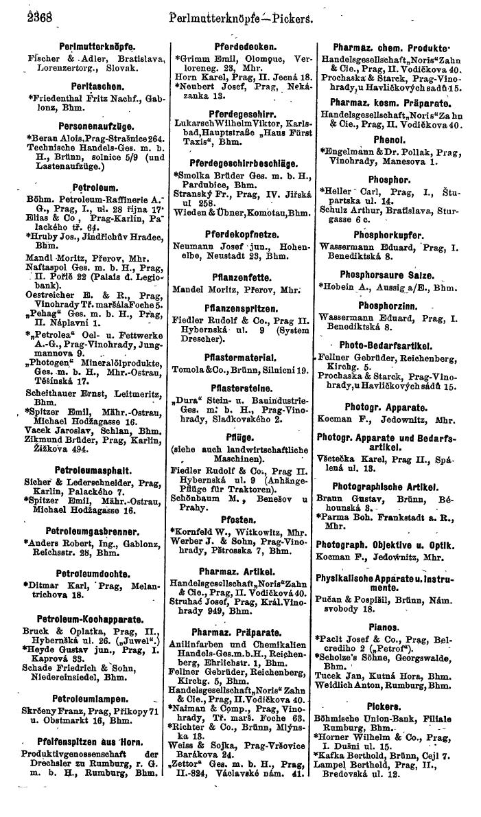 Compass. Finanzielles Jahrbuch 1924, Band V: Tschechoslowakei. - Seite 2530