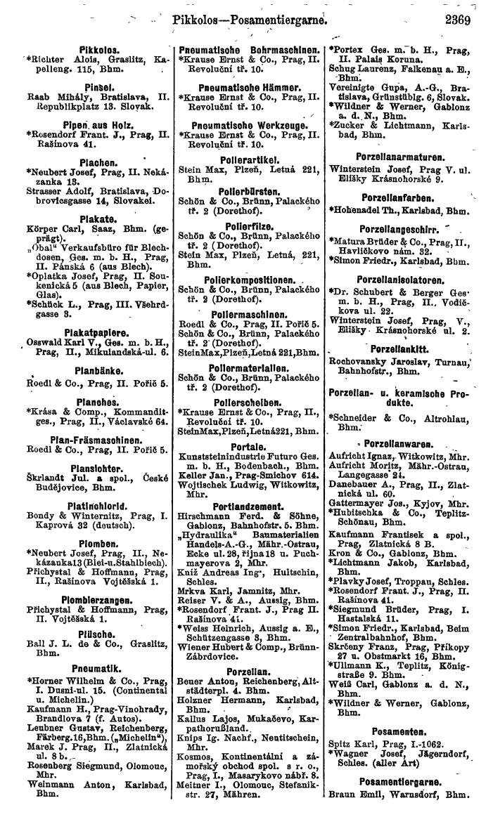 Compass. Finanzielles Jahrbuch 1924, Band V: Tschechoslowakei. - Page 2531