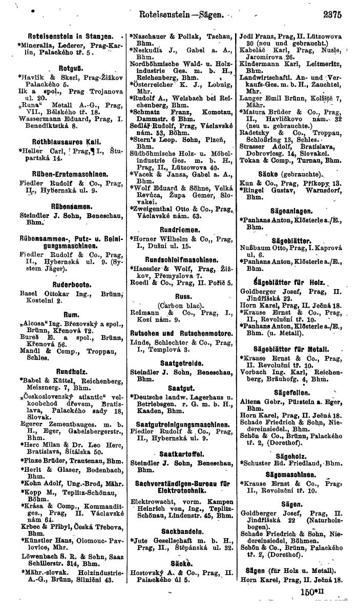 Compass. Finanzielles Jahrbuch 1924, Band V: Tschechoslowakei. - Page 2537