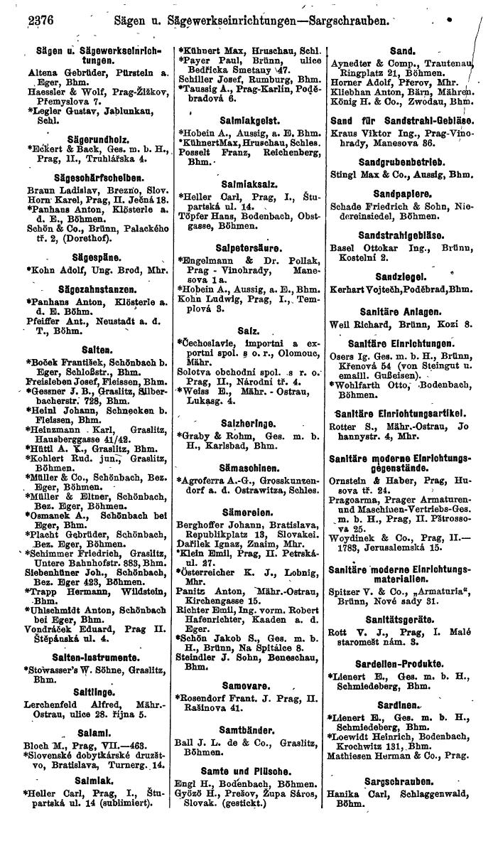 Compass. Finanzielles Jahrbuch 1924, Band V: Tschechoslowakei. - Page 2538