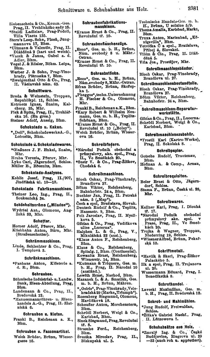 Compass. Finanzielles Jahrbuch 1924, Band V: Tschechoslowakei. - Page 2543