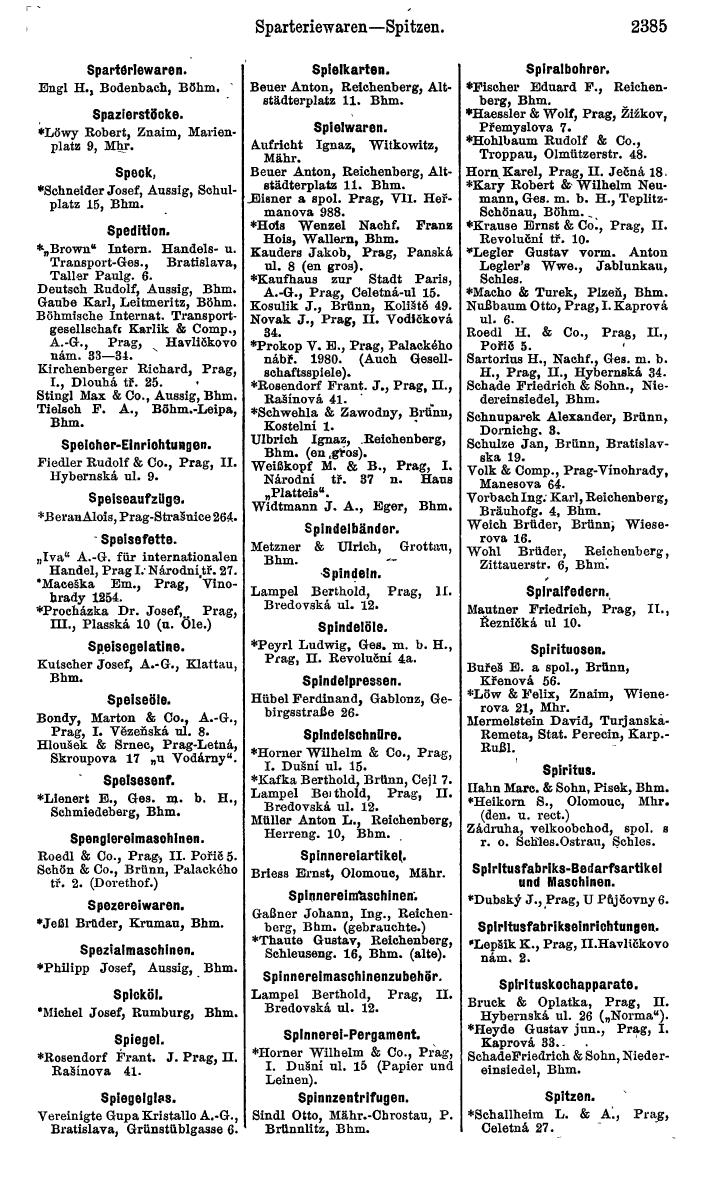 Compass. Finanzielles Jahrbuch 1924, Band V: Tschechoslowakei. - Page 2547