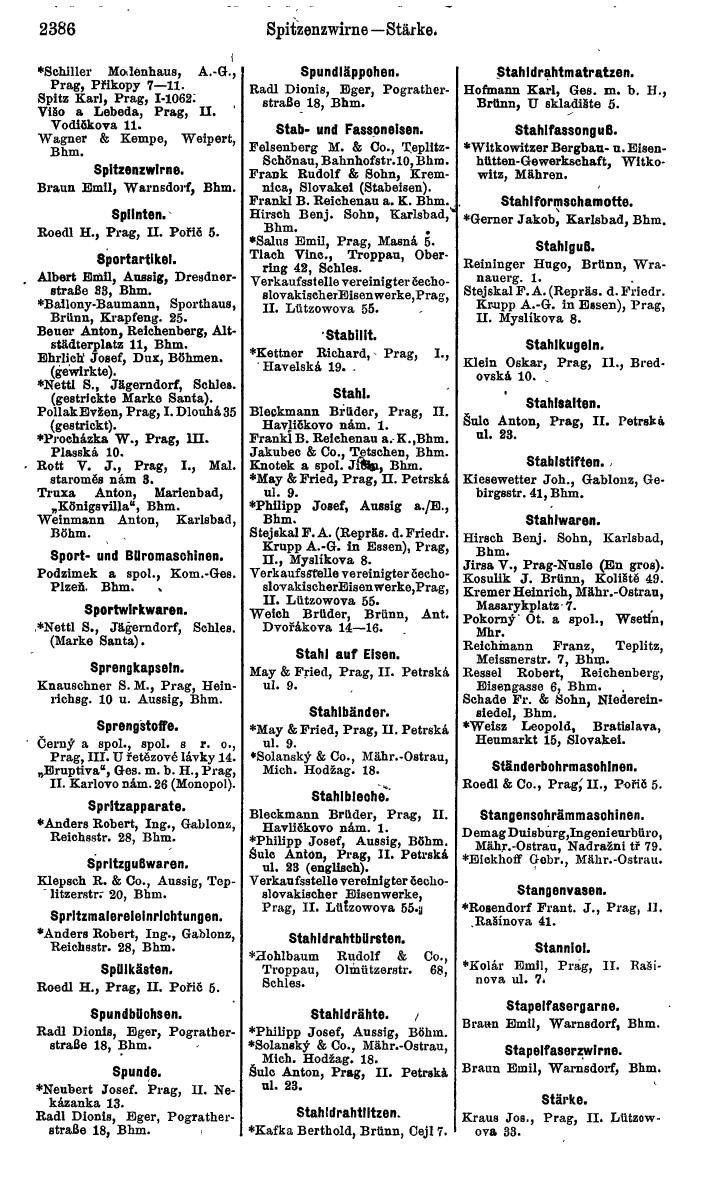 Compass. Finanzielles Jahrbuch 1924, Band V: Tschechoslowakei. - Page 2548