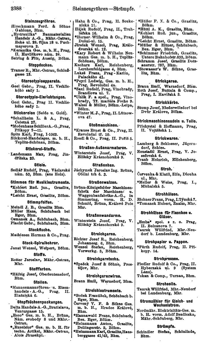 Compass. Finanzielles Jahrbuch 1924, Band V: Tschechoslowakei. - Page 2550