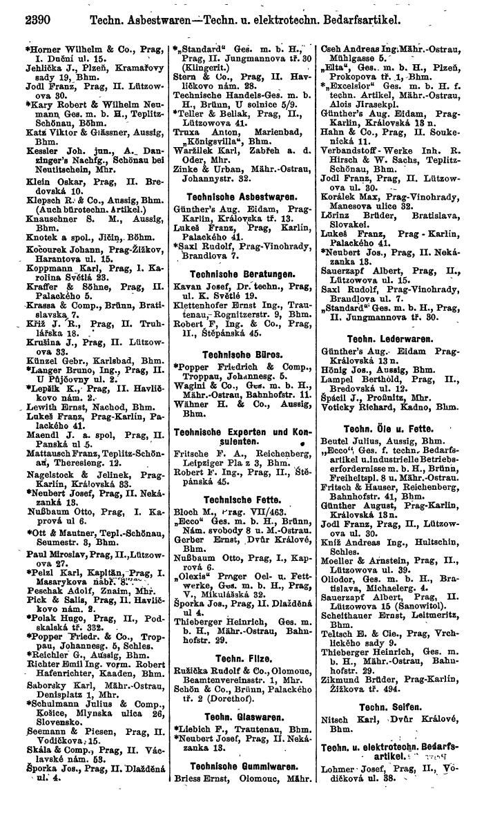 Compass. Finanzielles Jahrbuch 1924, Band V: Tschechoslowakei. - Page 2552