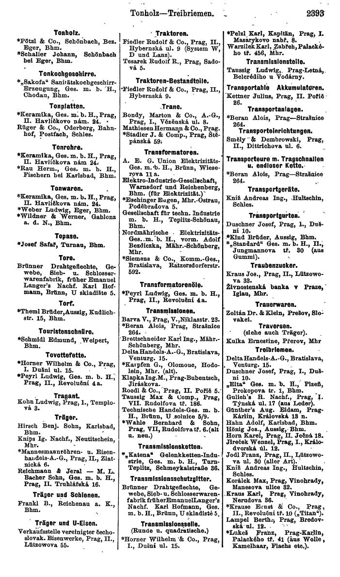 Compass. Finanzielles Jahrbuch 1924, Band V: Tschechoslowakei. - Page 2555