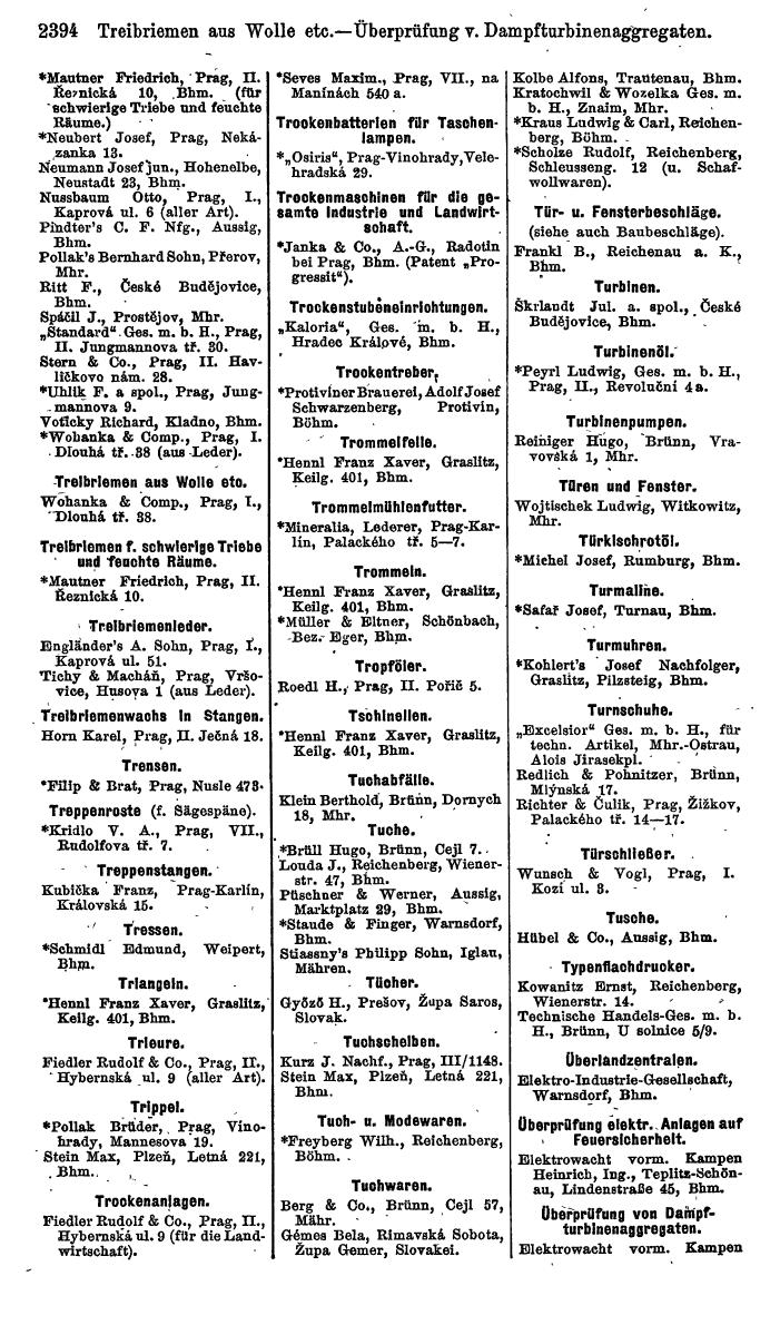 Compass. Finanzielles Jahrbuch 1924, Band V: Tschechoslowakei. - Page 2556