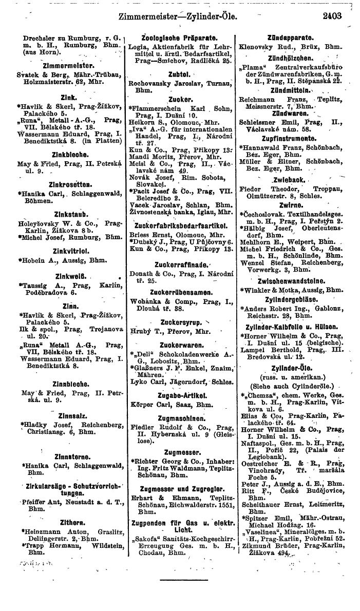 Compass. Finanzielles Jahrbuch 1924, Band V: Tschechoslowakei. - Seite 2565