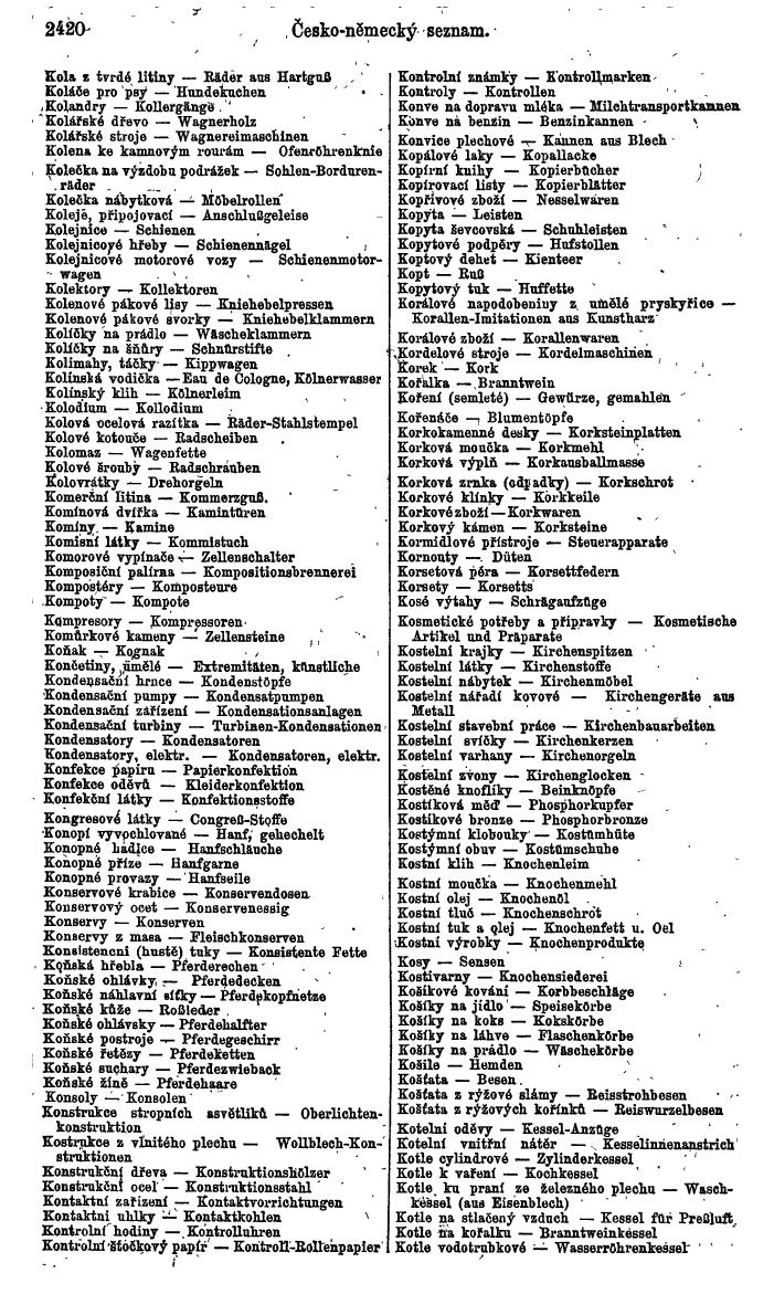 Compass. Finanzielles Jahrbuch 1924, Band V: Tschechoslowakei. - Seite 2582