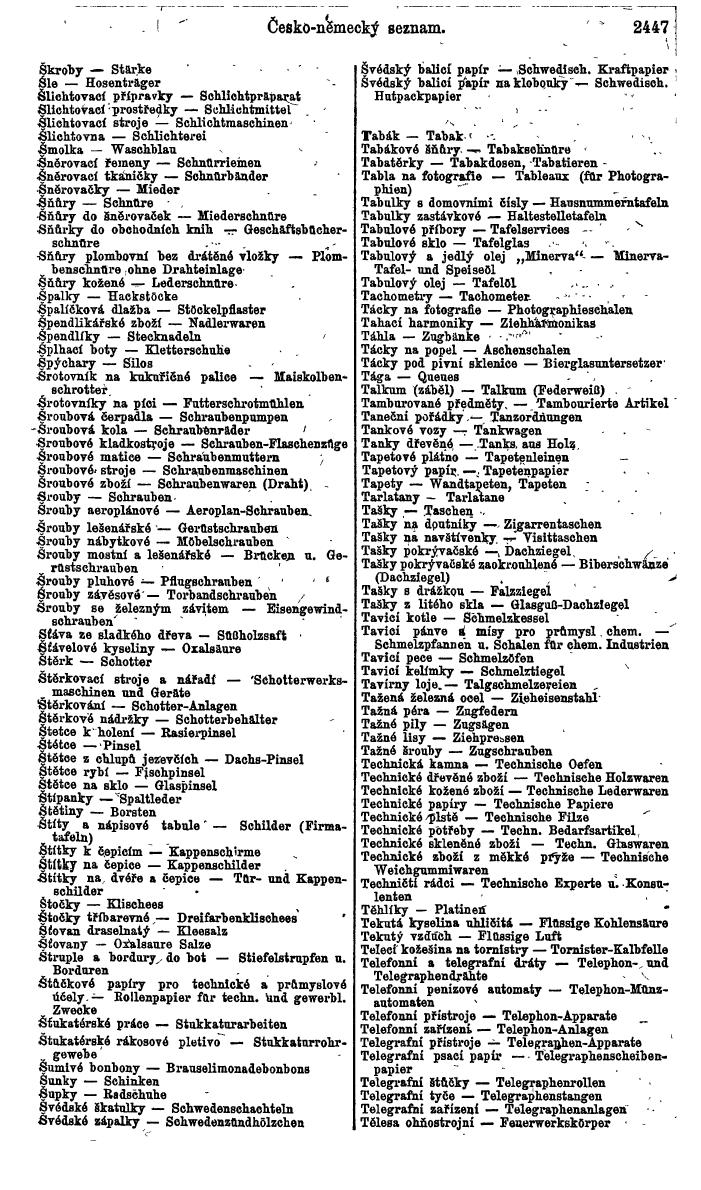 Compass. Finanzielles Jahrbuch 1924, Band V: Tschechoslowakei. - Seite 2609