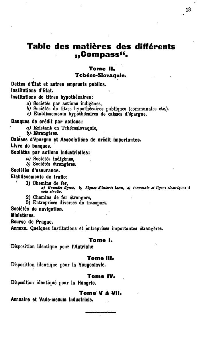 Compass. Finanzielles Jahrbuch 1926, Band II: Tschechoslowakei. - Page 17