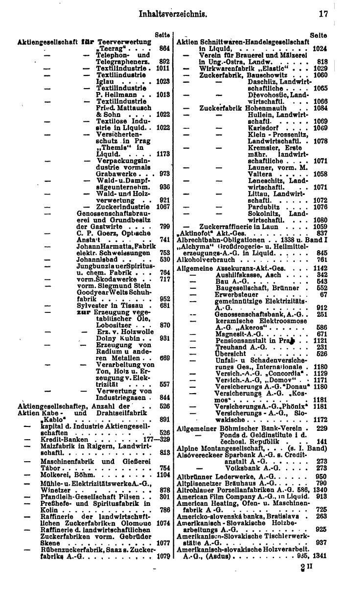 Compass. Finanzielles Jahrbuch 1926, Band II: Tschechoslowakei. - Page 21