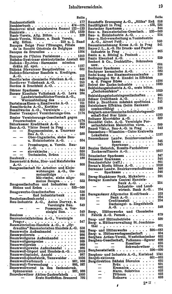 Compass. Finanzielles Jahrbuch 1926, Band II: Tschechoslowakei. - Seite 23