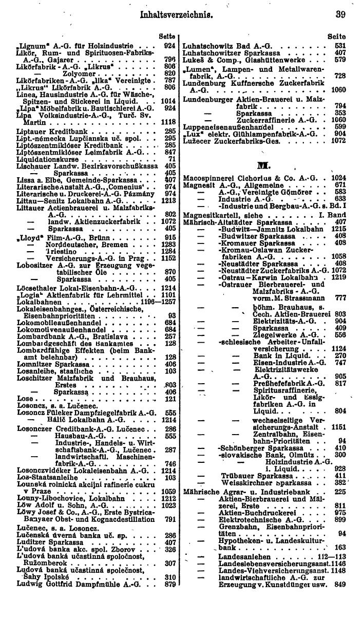 Compass. Finanzielles Jahrbuch 1926, Band II: Tschechoslowakei. - Seite 43