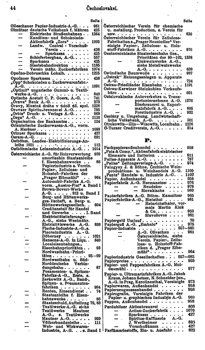 Compass. Finanzielles Jahrbuch 1926, Band II: Tschechoslowakei. - Page 48