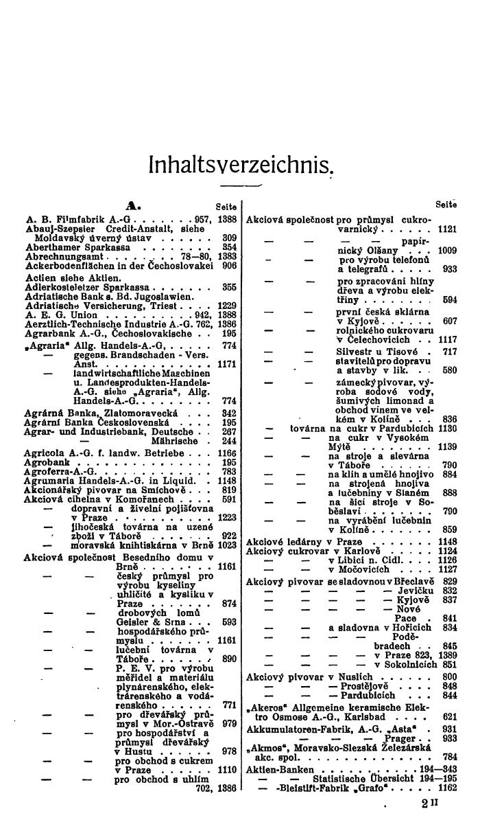Compass. Finanzielles Jahrbuch 1927: Tschechoslowakei. - Seite 21