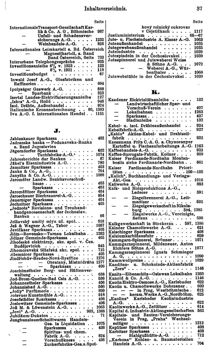 Compass. Finanzielles Jahrbuch 1927: Tschechoslowakei. - Seite 41