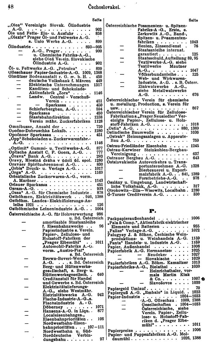 Compass. Finanzielles Jahrbuch 1927: Tschechoslowakei. - Page 52