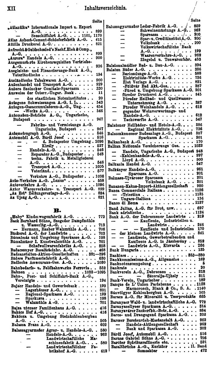 Compass. Finanzielles Jahrbuch 1922, Band III: Ungarn. - Seite 16