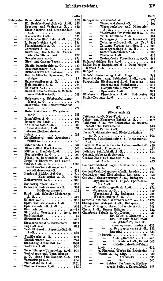 Compass. Finanzielles Jahrbuch 1922, Band III: Ungarn. - Seite 19