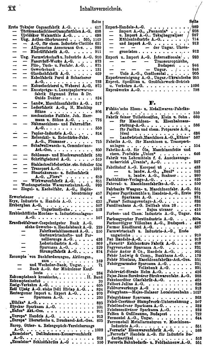 Compass. Finanzielles Jahrbuch 1922, Band III: Ungarn. - Seite 24