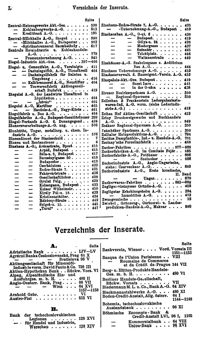 Compass. Finanzielles Jahrbuch 1922, Band III: Ungarn. - Page 54