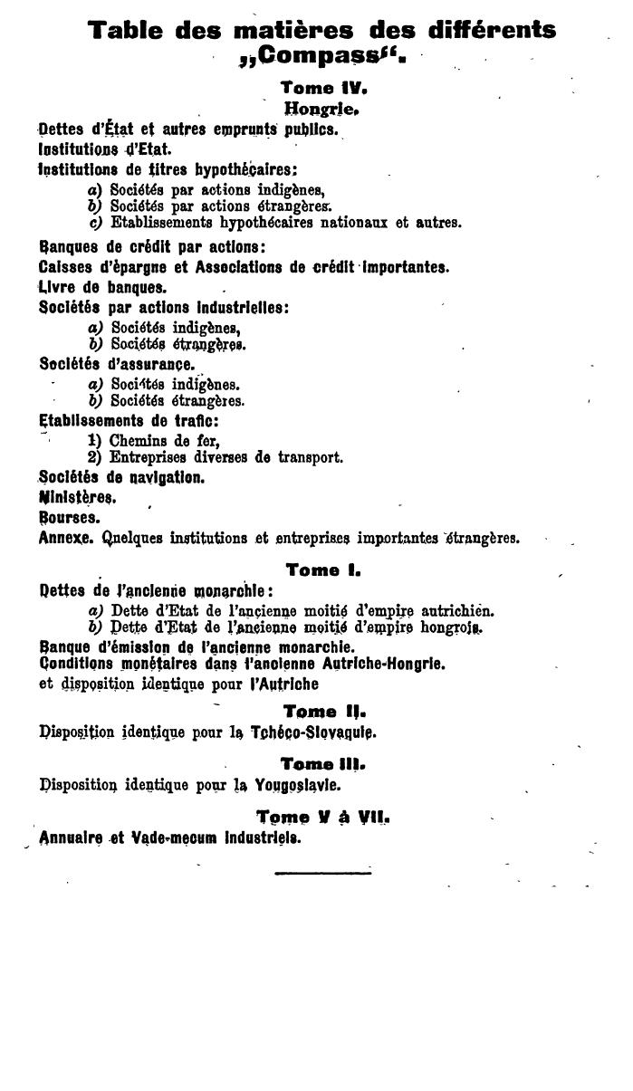Compass. Finanzielles Jahrbuch 1926, Band IV: Ungarn. - Seite 17
