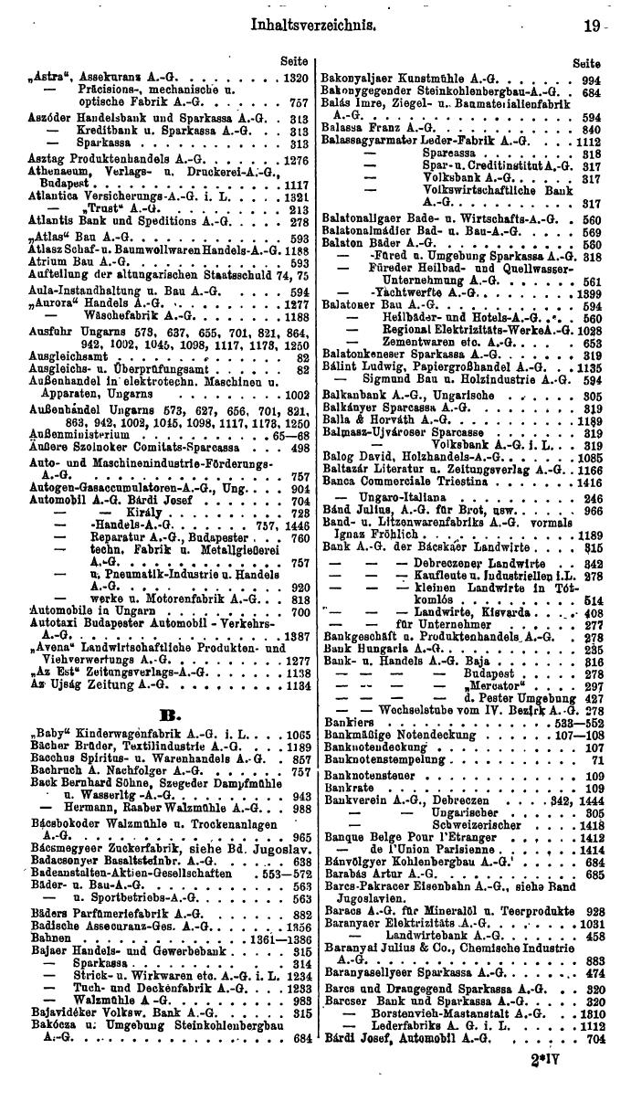 Compass. Finanzielles Jahrbuch 1927: Ungarn. - Seite 23