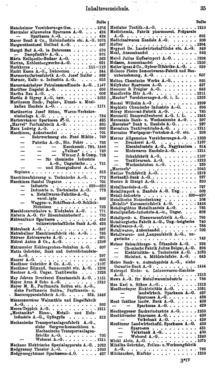 Compass. Finanzielles Jahrbuch 1927: Ungarn. - Page 39