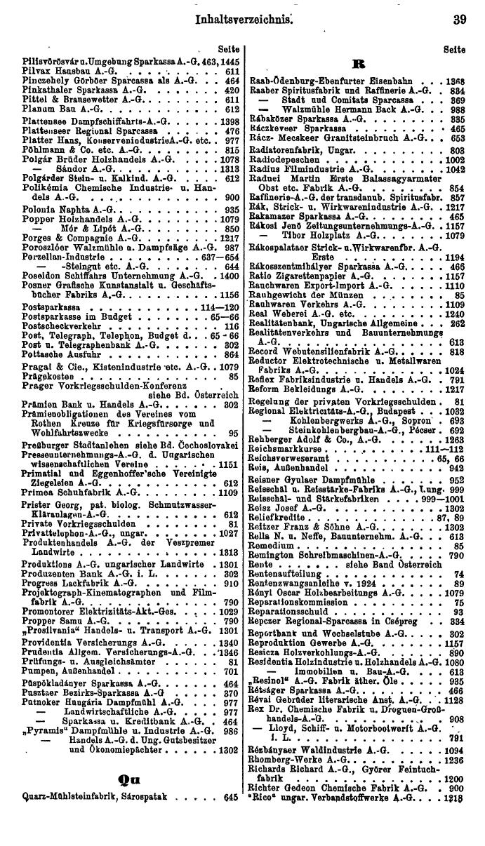 Compass. Finanzielles Jahrbuch 1927: Ungarn. - Page 43