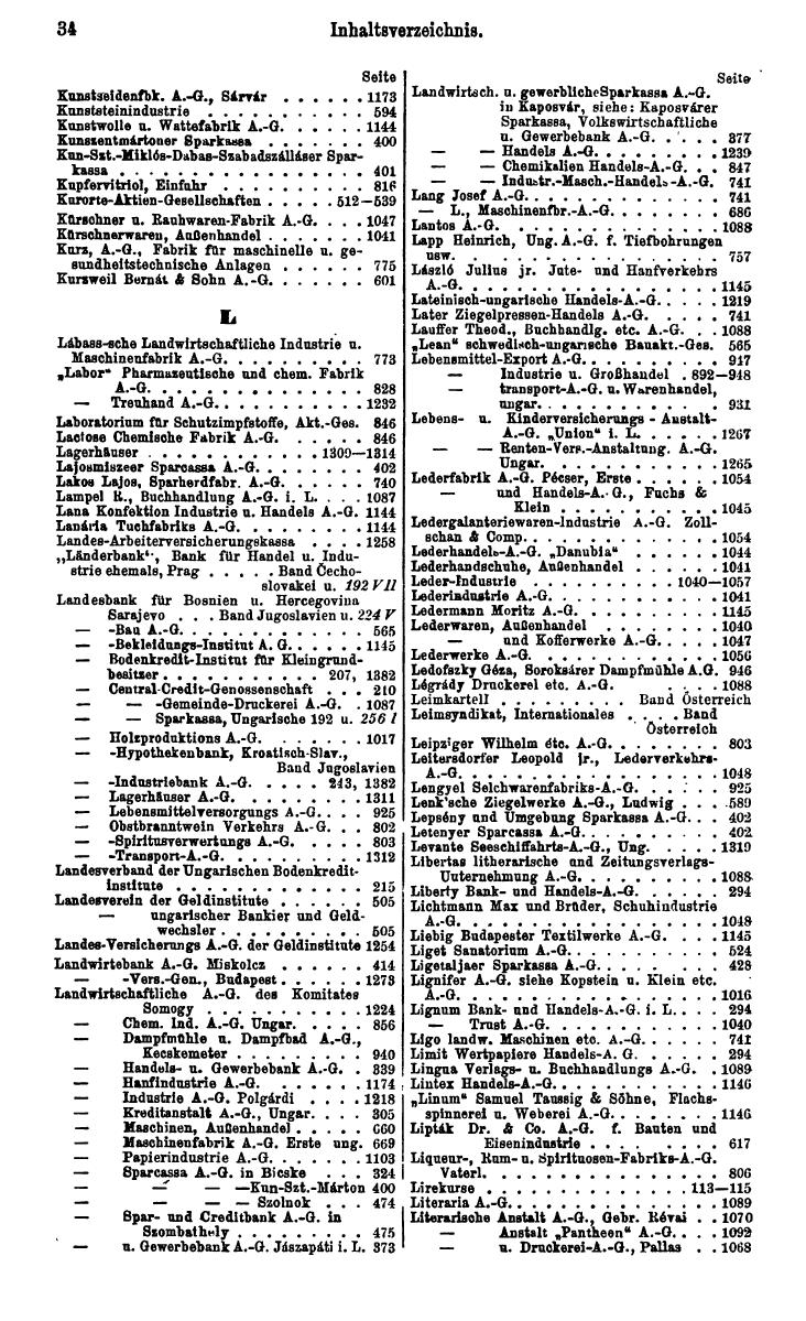 Compass. Finanzielles Jahrbuch 1928: Ungarn. - Page 38