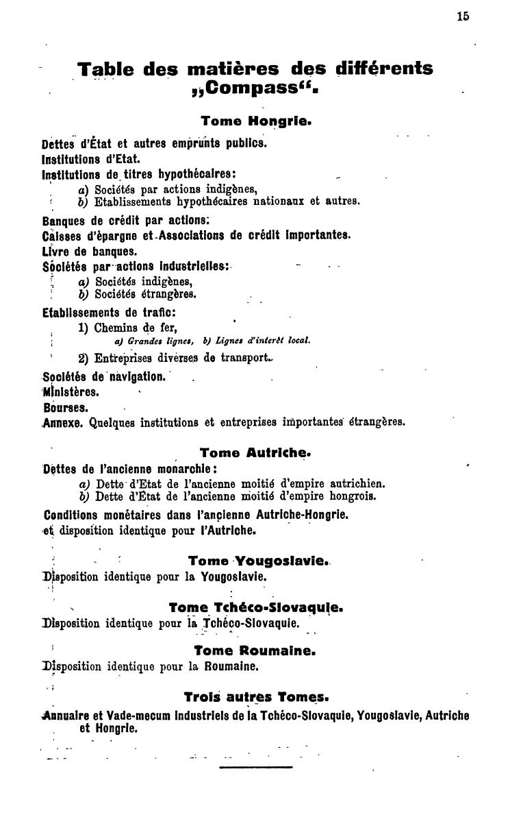 Compass. Finanzielles Jahrbuch 1929: Ungarn. - Seite 19