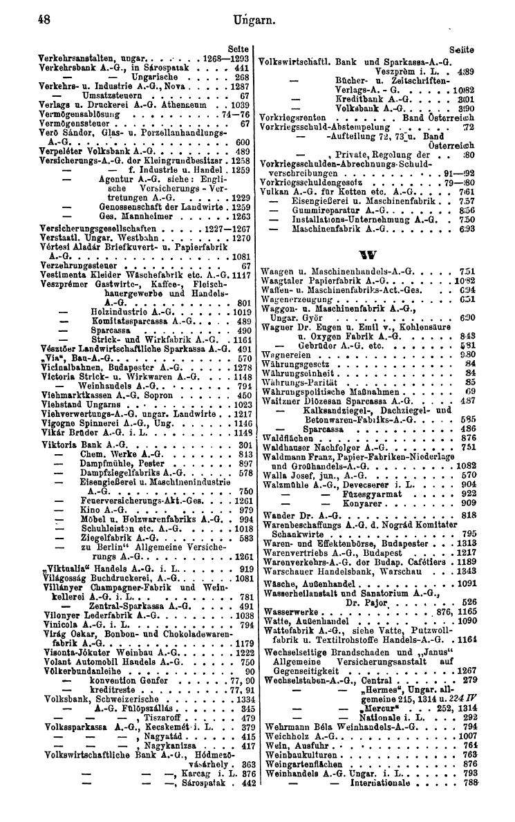 Compass. Finanzielles Jahrbuch 1929: Ungarn. - Page 52