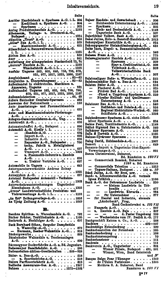 Compass. Finanzielles Jahrbuch 1930: Ungarn. - Seite 23