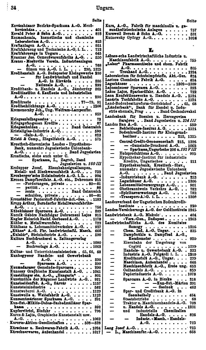 Compass. Finanzielles Jahrbuch 1930: Ungarn. - Seite 38