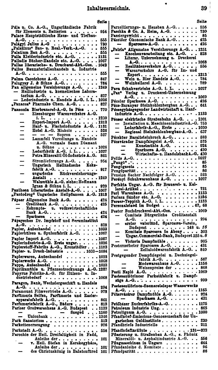 Compass. Finanzielles Jahrbuch 1930: Ungarn. - Page 43