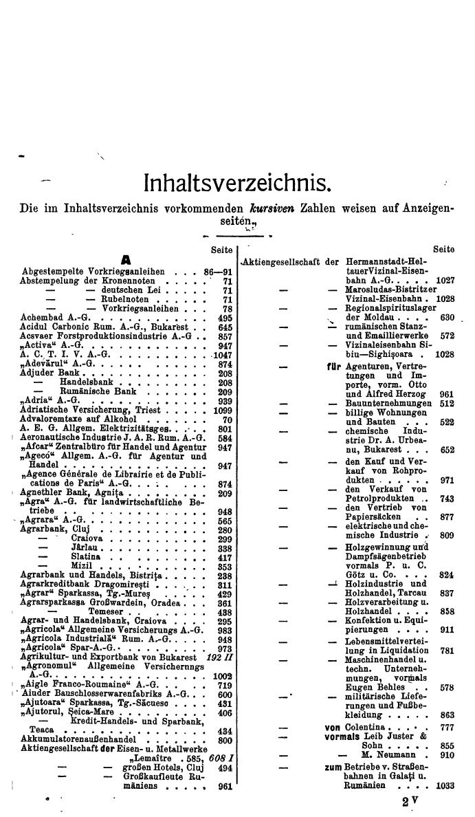 Compass. Finanzielles Jahrbuch 1929: Rumänien. - Page 21