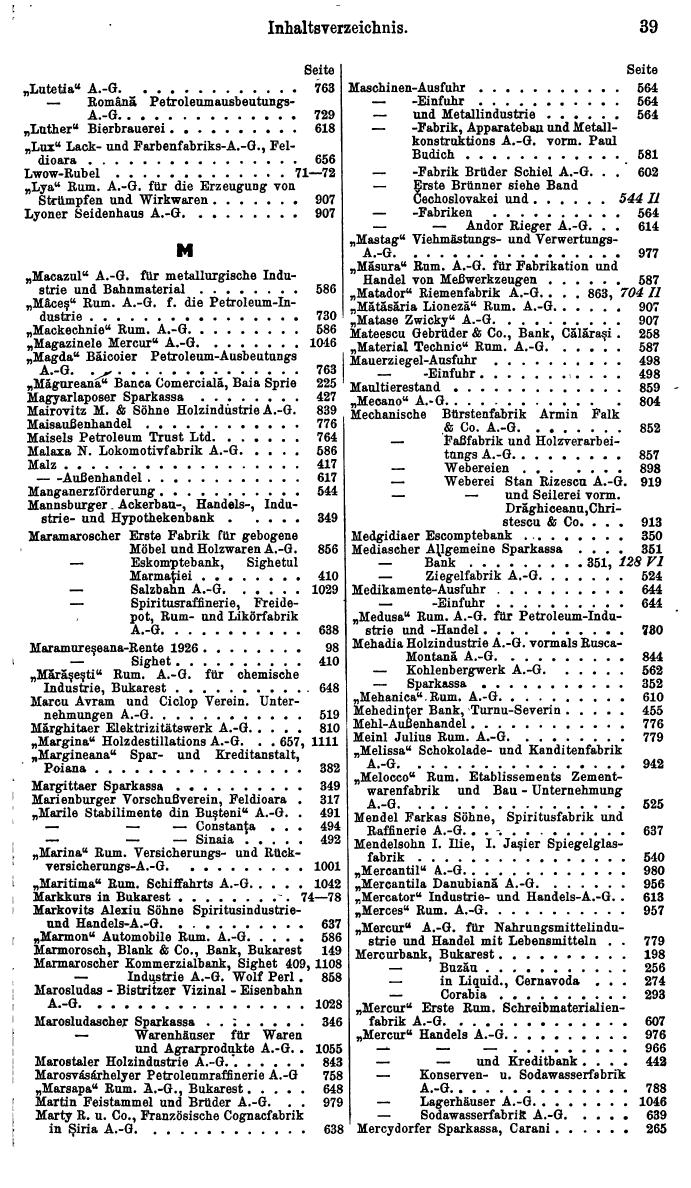 Compass. Finanzielles Jahrbuch 1929: Rumänien. - Seite 43